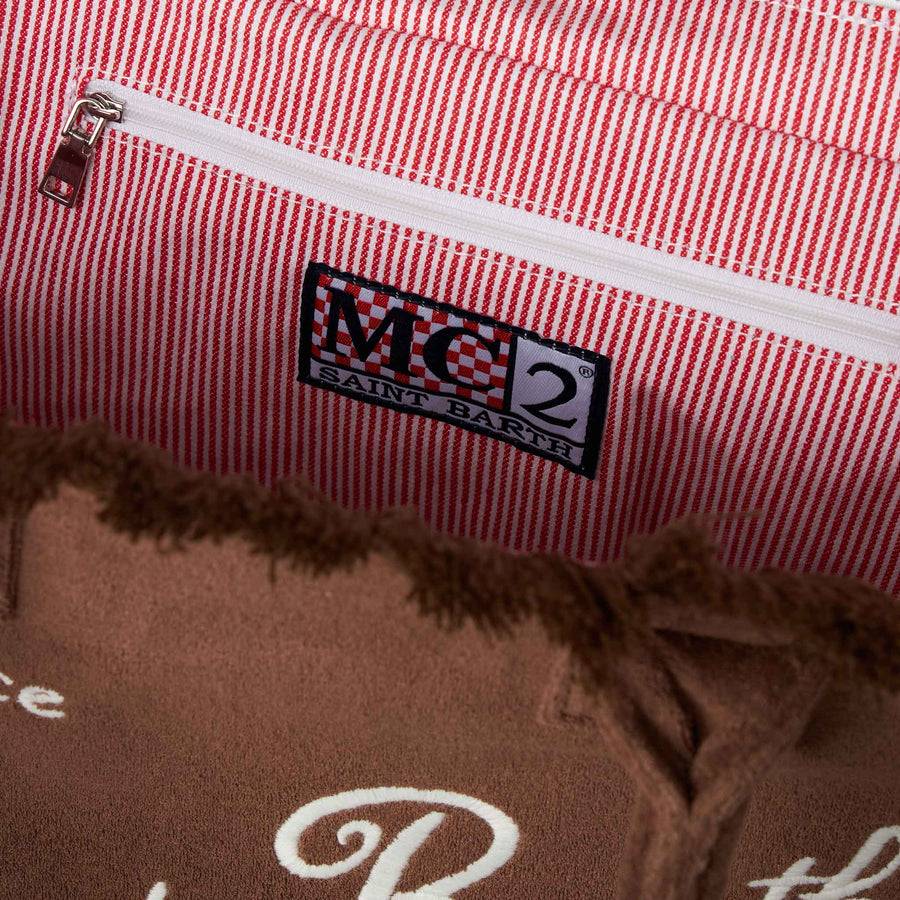 Mc2 Saint Barth Borsa A Spalla Vanity In Spugna Marrone