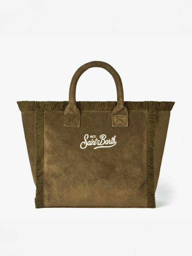 Mc2 Saint Barth Borsa A Spalla Vanity In Spugna Verde Militare