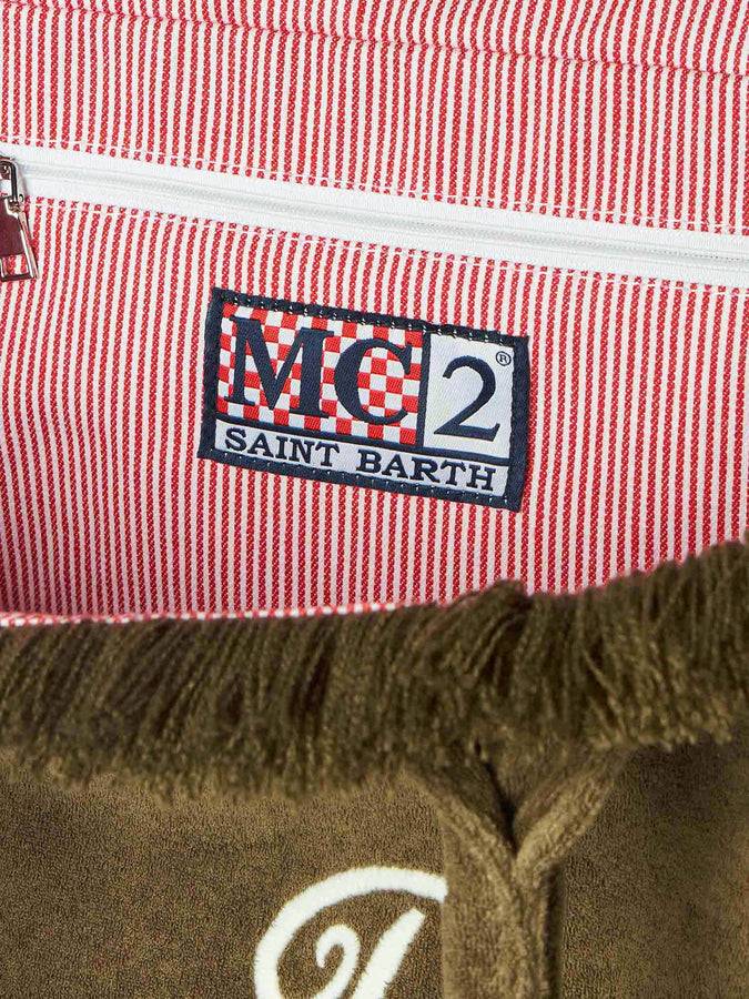 Mc2 Saint Barth Borsa A Spalla Vanity In Spugna Verde Militare