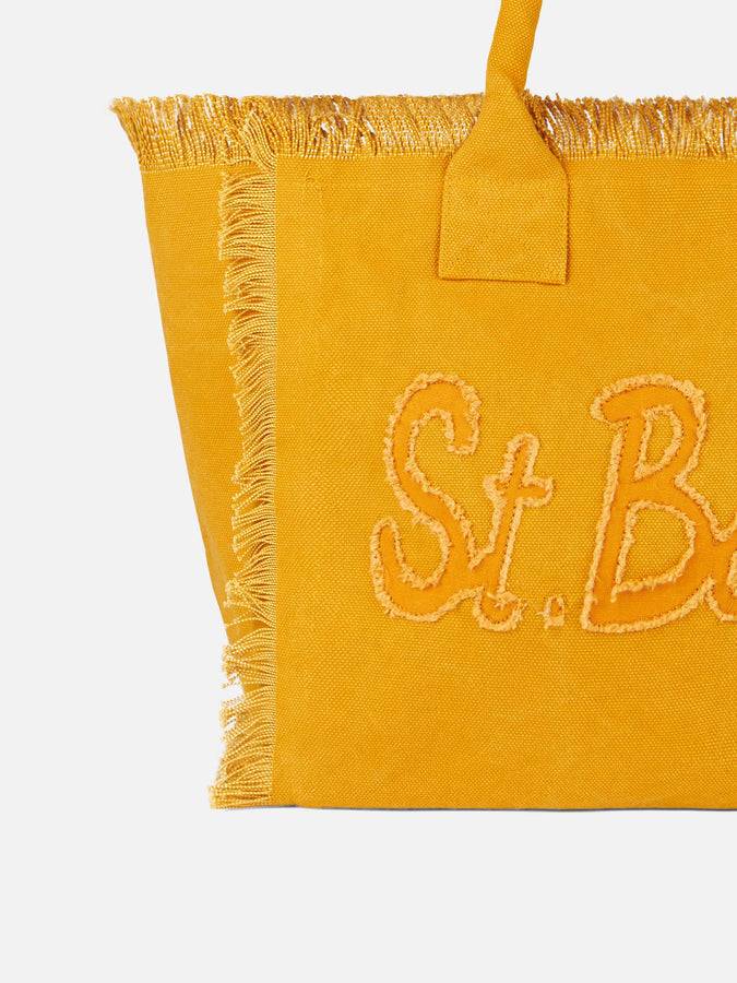 Mc2 Saint Barth Borsa A Spalla Vanity In Tela Color Ocra