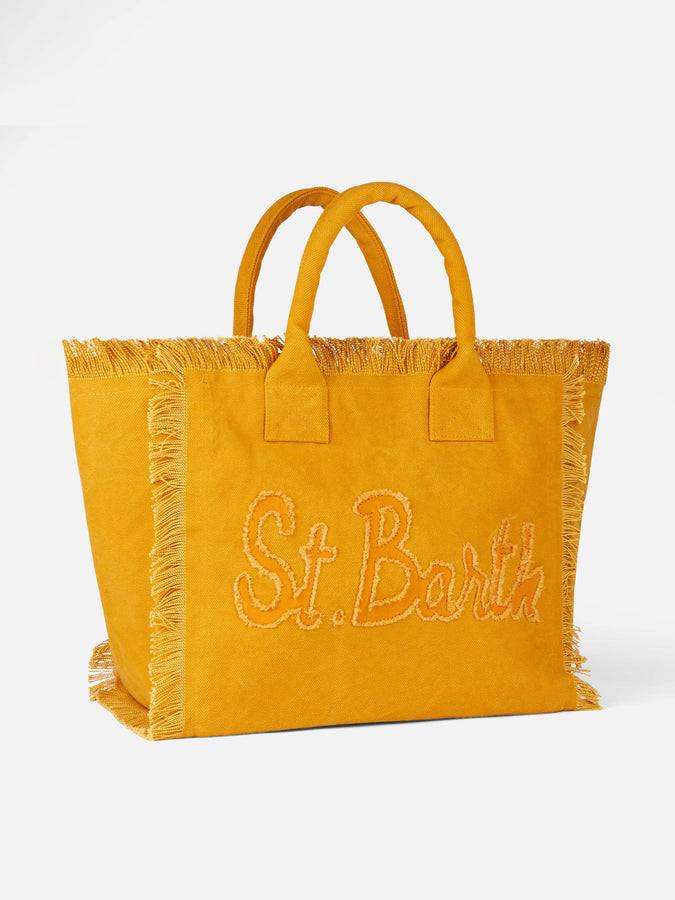 Mc2 Saint Barth Borsa A Spalla Vanity In Tela Color Ocra