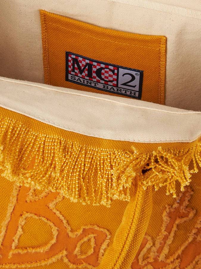 Mc2 Saint Barth Borsa A Spalla Vanity In Tela Color Ocra