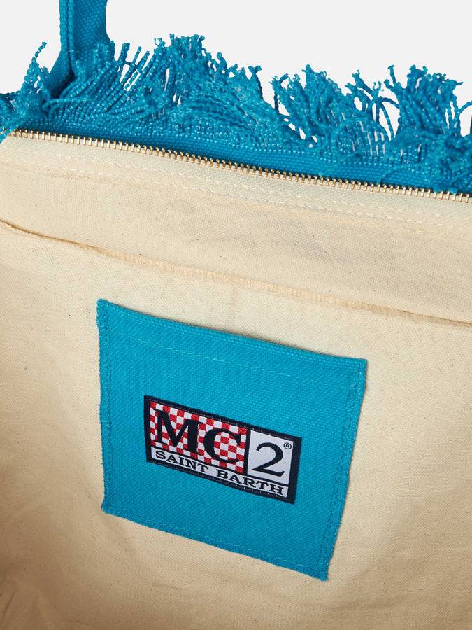 Mc2 Saint Barth Borsa A Spalla Vanity In Tela Turchese