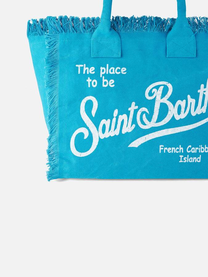 Mc2 Saint Barth Borsa A Spalla Vanity In Tela Turchese