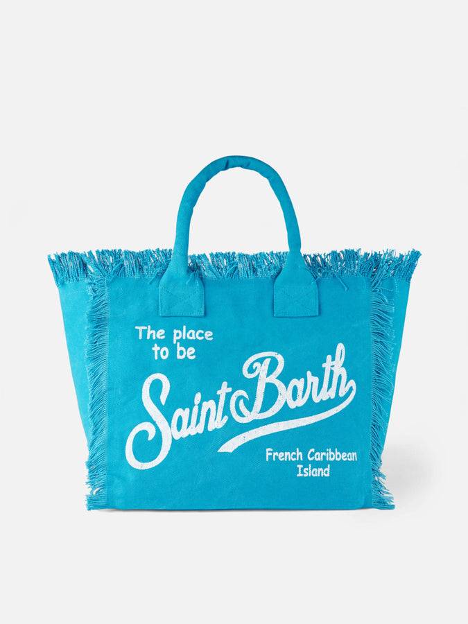 Mc2 Saint Barth Borsa A Spalla Vanity In Tela Turchese