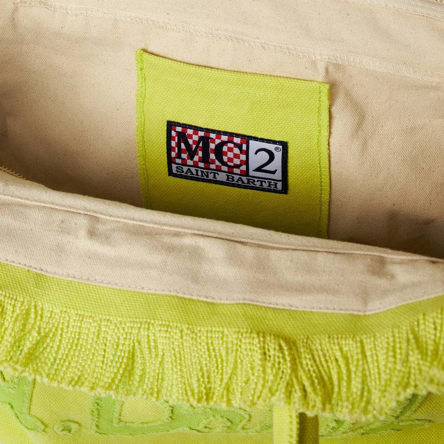 Mc2 Saint Barth Borsa A Spalla Vanity In Tela Verde Chiaro