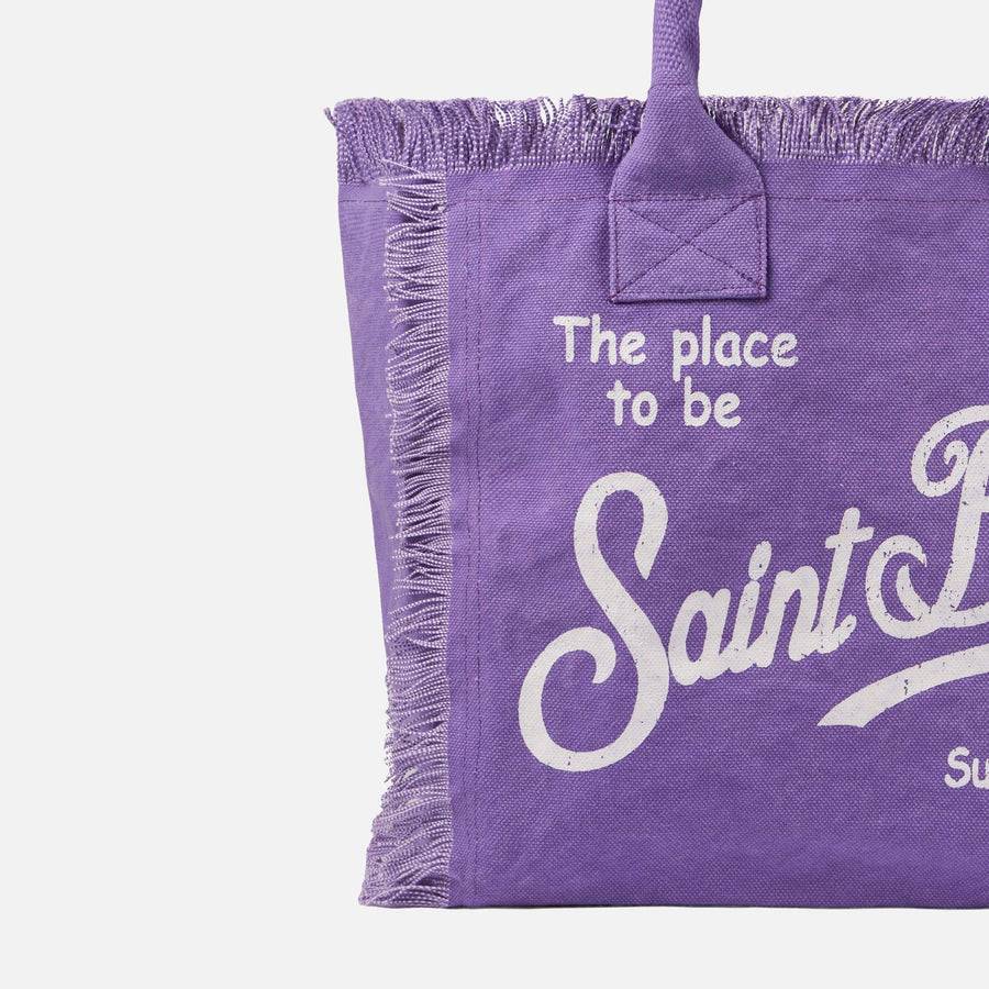 Mc2 Saint Barth Borsa A Spalla Vanity In Tela Viola