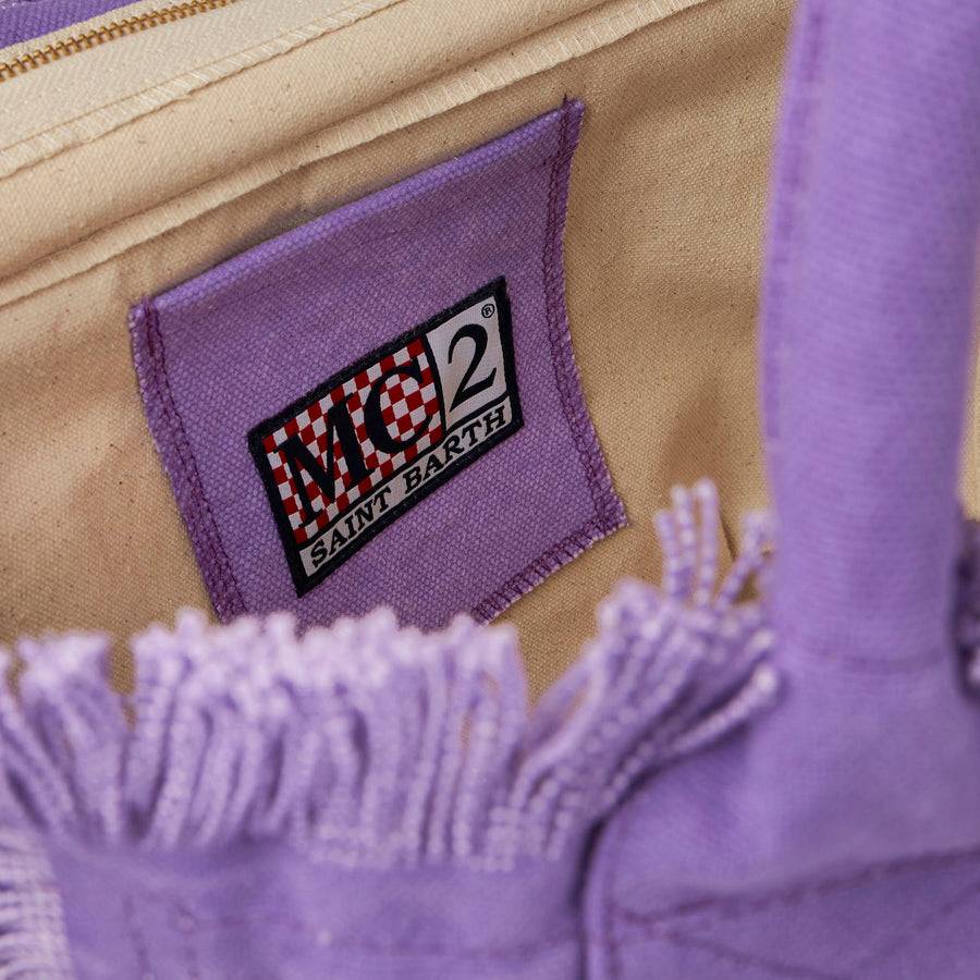 Mc2 Saint Barth Borsa A Spalla Vanity In Tela Viola