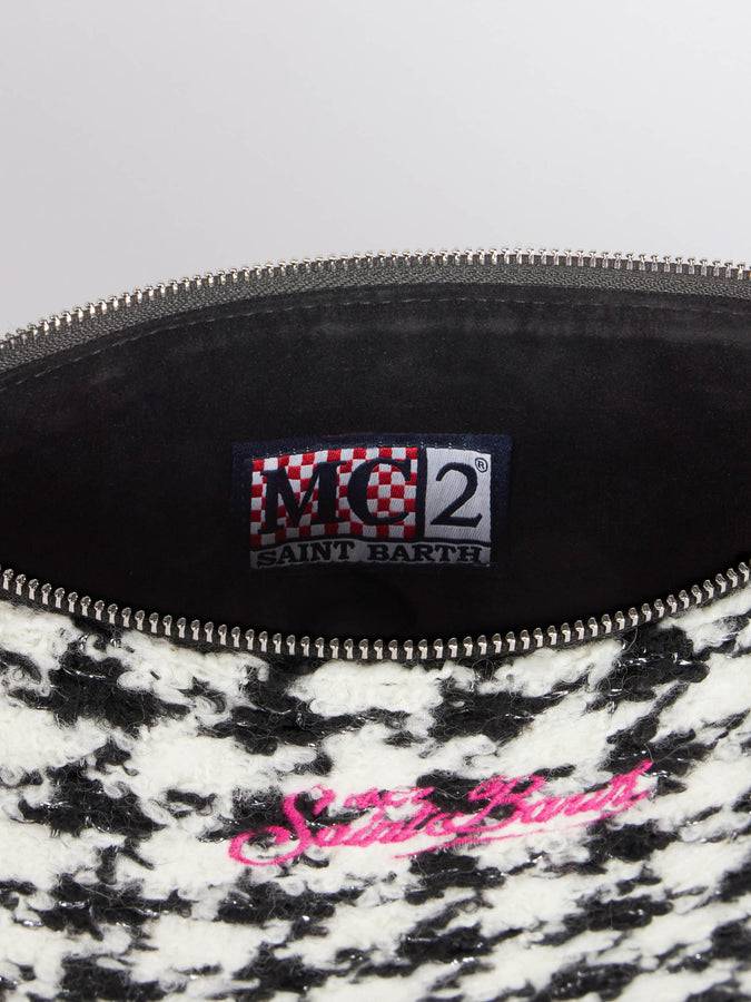 Mc2 Saint Barth Borsa A Tracolla - Pochette Parisienne Con Motivo Pied De Poule In Lurex