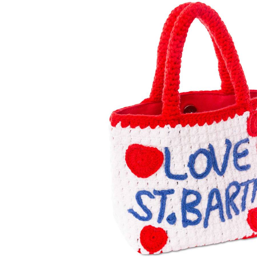 Mc2 Saint Barth Borsa All'uncinetto Con Ricamo A Cuore