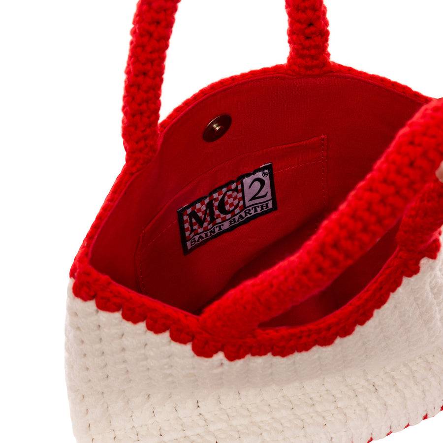 Mc2 Saint Barth Borsa All'uncinetto Con Ricamo A Cuore