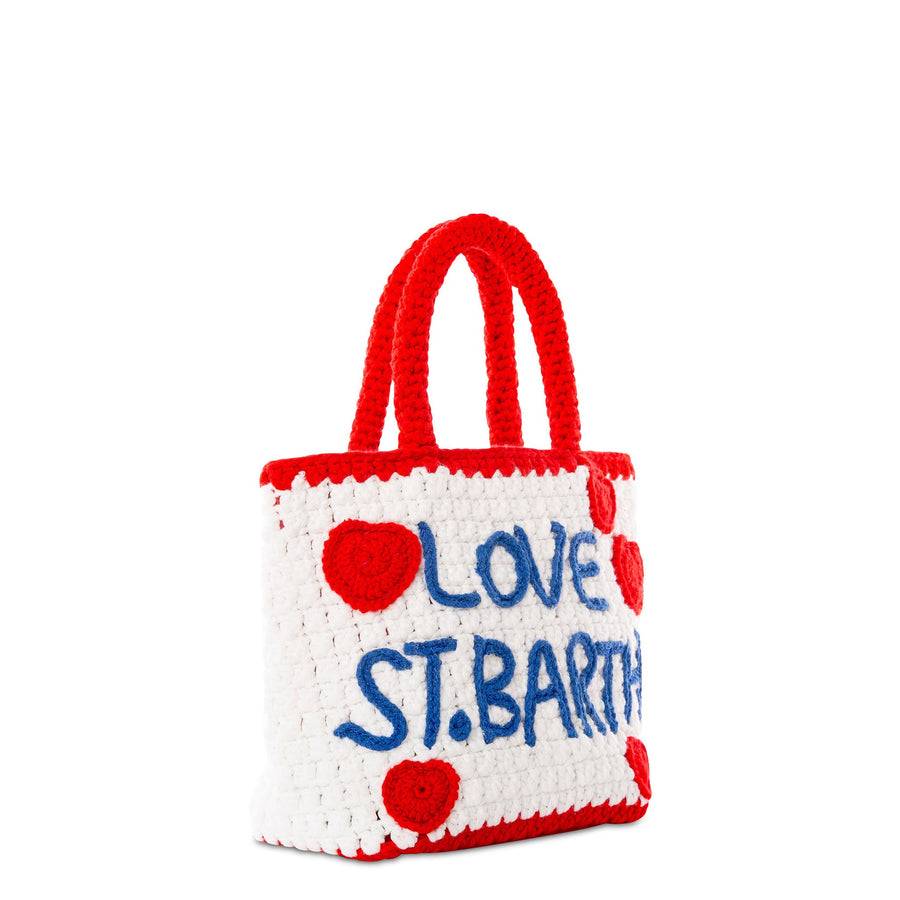 Mc2 Saint Barth Borsa All'uncinetto Con Ricamo A Cuore