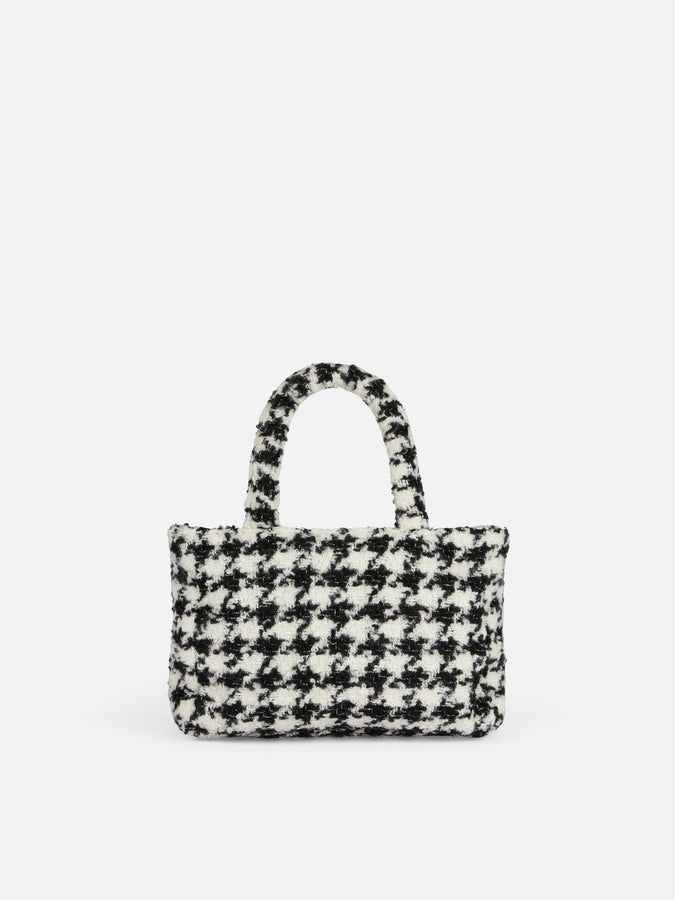 Mc2 Saint Barth Borsa Clarine In Morbida Lana Con Motivo Pied De Poule In Lurex