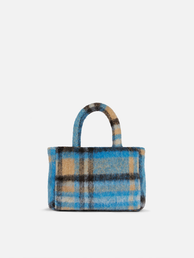 Mc2 Saint Barth Borsa Clarine In Morbida Lana Con Motivo Scozzese