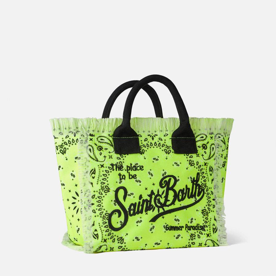 Mc2 Saint Barth Borsa Colette Giallo Fluo Con Stampa Bandana