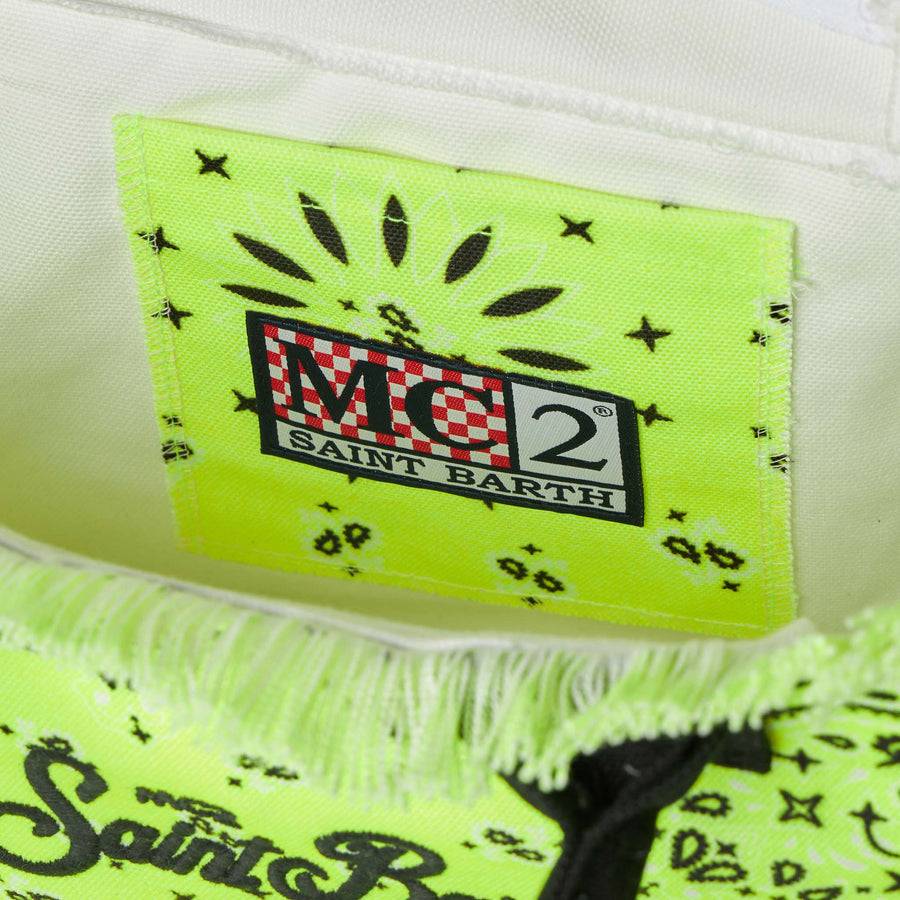 Mc2 Saint Barth Borsa Colette Giallo Fluo Con Stampa Bandana