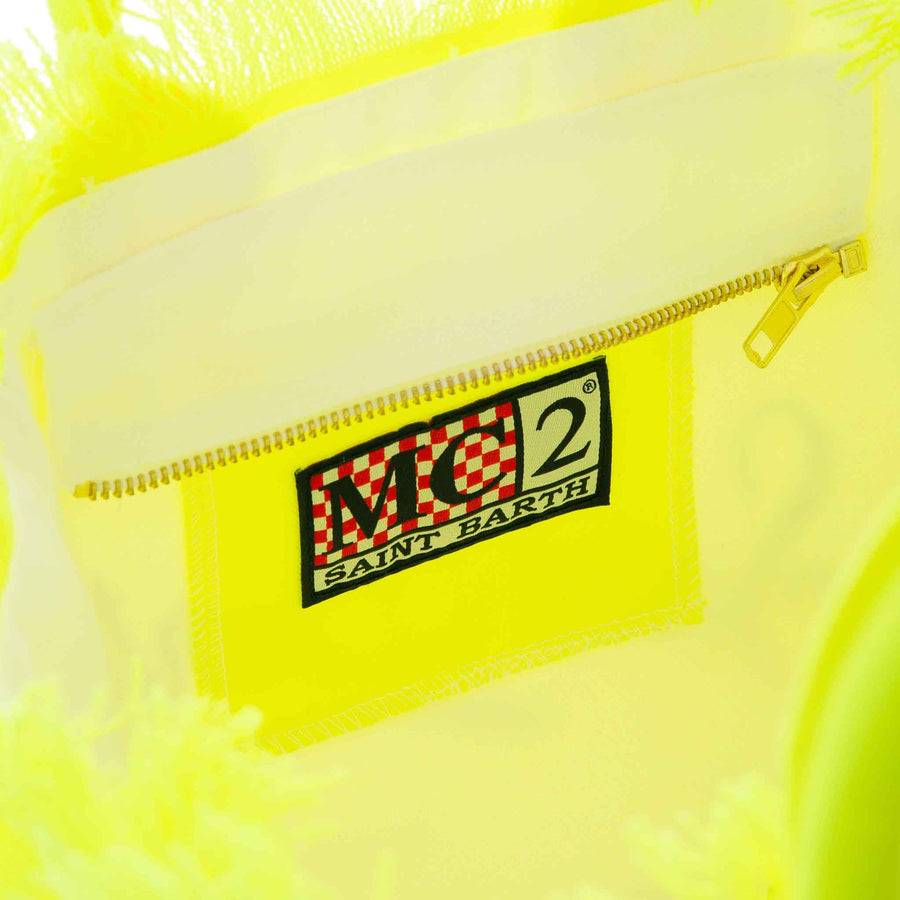 Mc2 Saint Barth Borsa Colette In Canvas Di Cotone Giallo Fluo