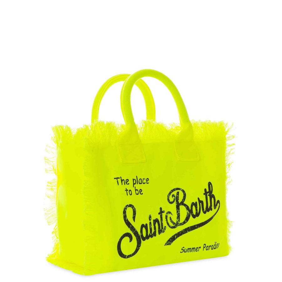 Mc2 Saint Barth Borsa Colette In Canvas Di Cotone Giallo Fluo