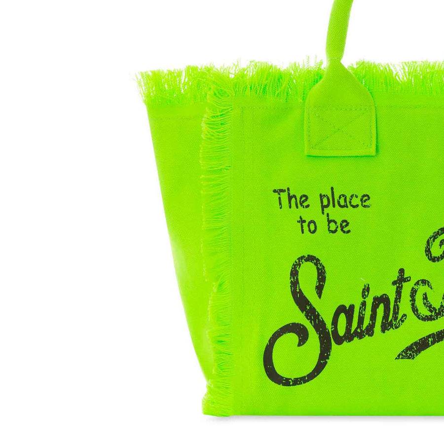 Mc2 Saint Barth Borsa Colette In Canvas Di Cotone Verde Fluo