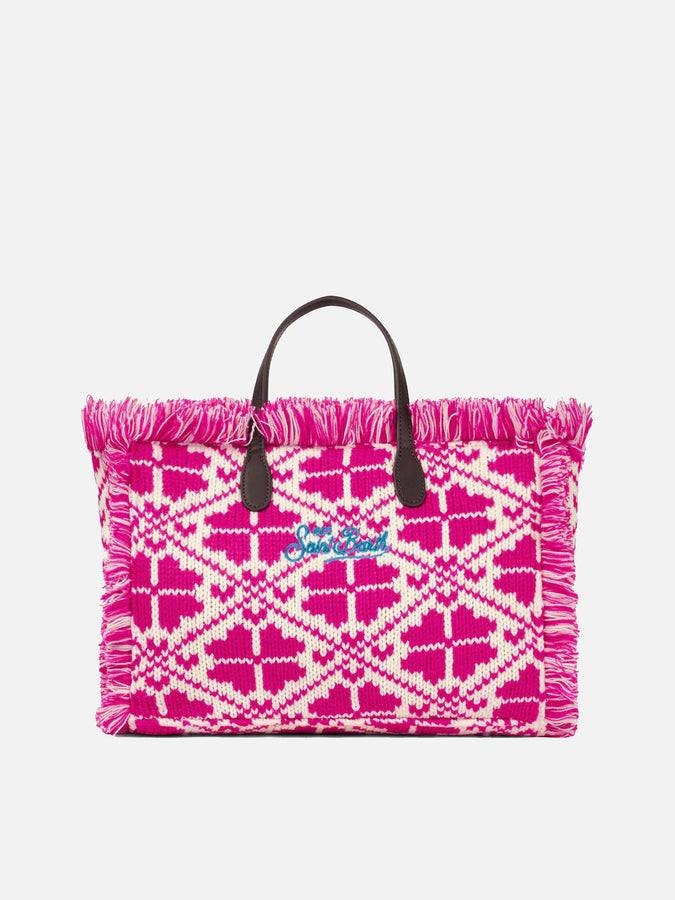 Mc2 Saint Barth Borsa Colette In Lana Con Motivo Fair Isle