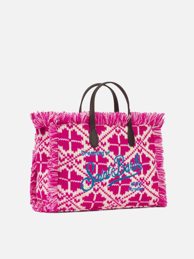 Mc2 Saint Barth Borsa Colette In Lana Con Motivo Fair Isle