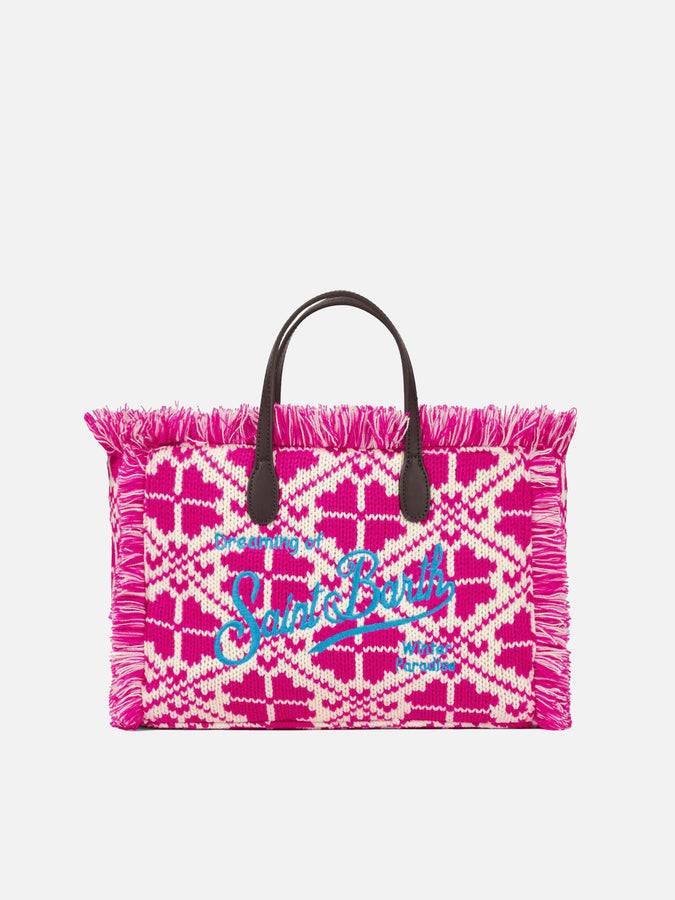 Mc2 Saint Barth Borsa Colette in lana con motivo fair isle