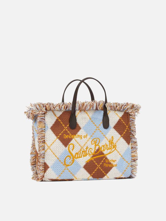 Mc2 Saint Barth Borsa Colette In Lana Con Stampa Argyle