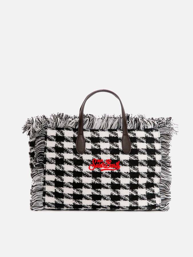 Mc2 Saint Barth Borsa Colette In Lana Con Stampa Pied De Poule