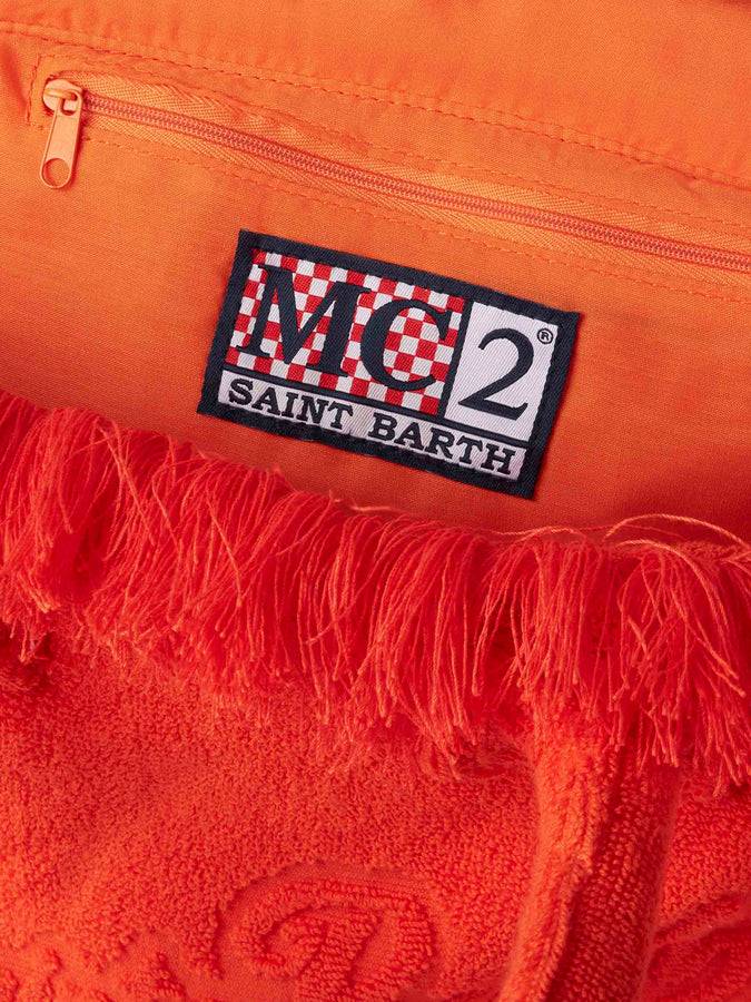 Mc2 Saint Barth Borsa Colette In Morbida Spugna Arancione