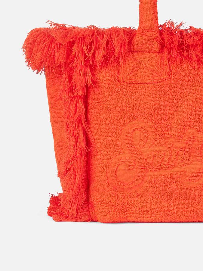 Mc2 Saint Barth Borsa Colette In Morbida Spugna Arancione
