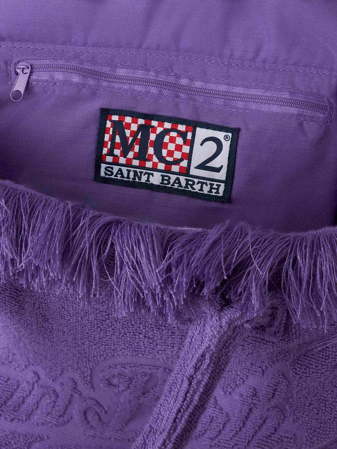 Mc2 Saint Barth Borsa Colette In Morbida Spugna Viola