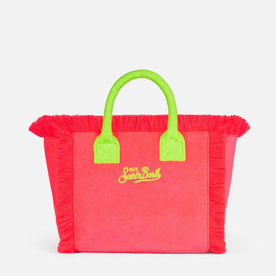 Mc2 Saint Barth Borsa Colette In Spugna Fucsia Con Logo Saint Barth