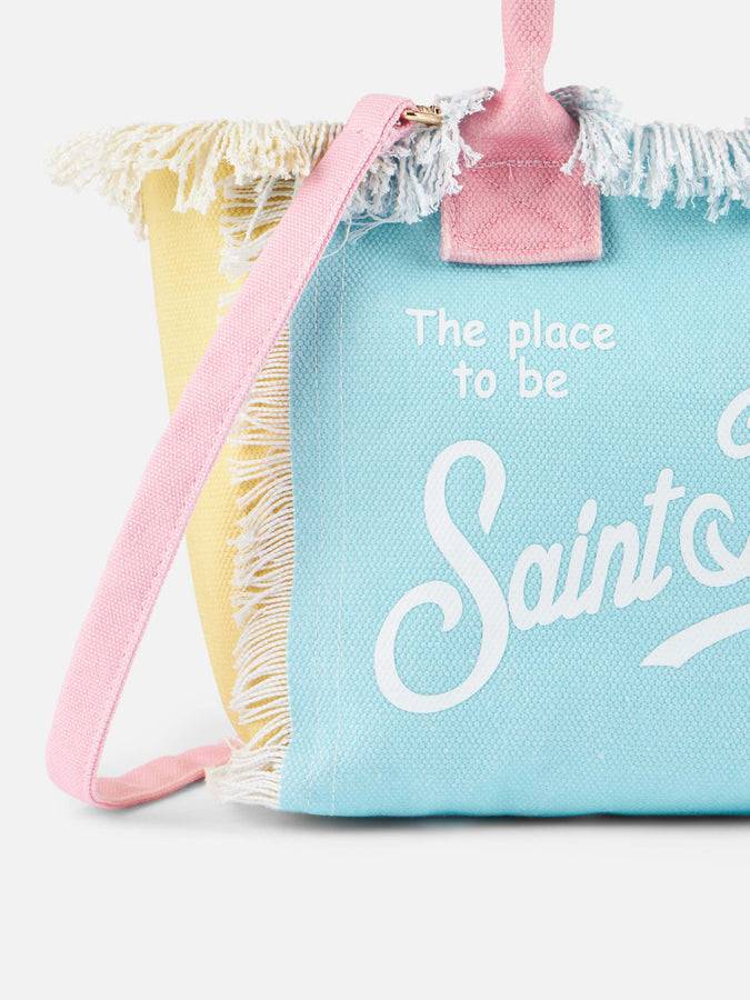 Mc2 Saint Barth Borsa Colette In Tela Di Cotone Con Patch Multicolore