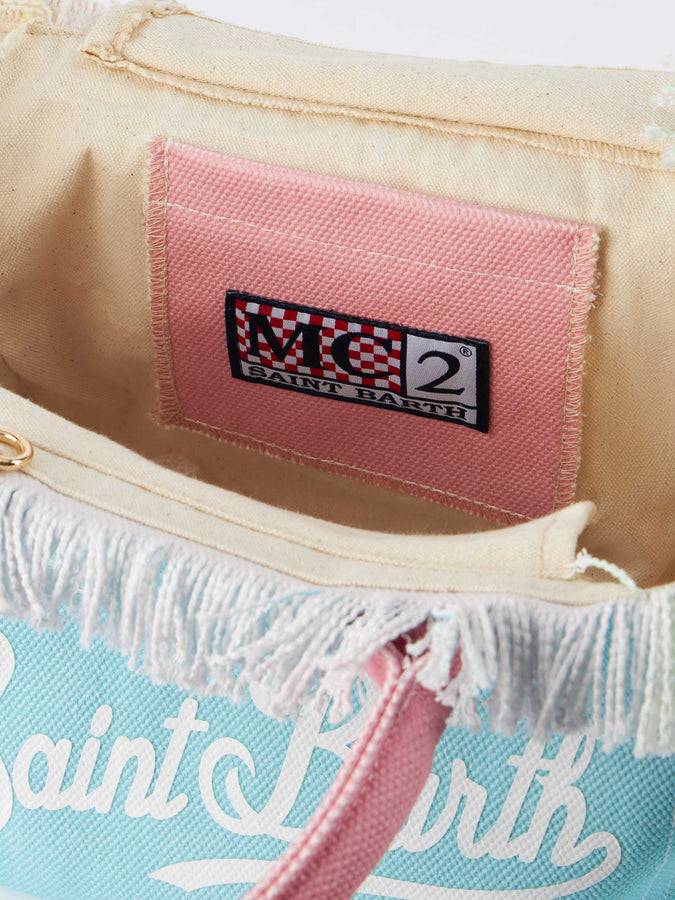 Mc2 Saint Barth Borsa Colette In Tela Di Cotone Con Patch Multicolore