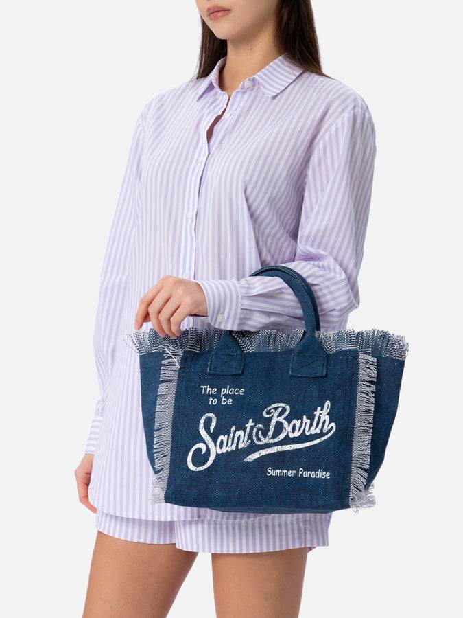 Mc2 Saint Barth Borsa Colette In Tela Di Cotone Indaco