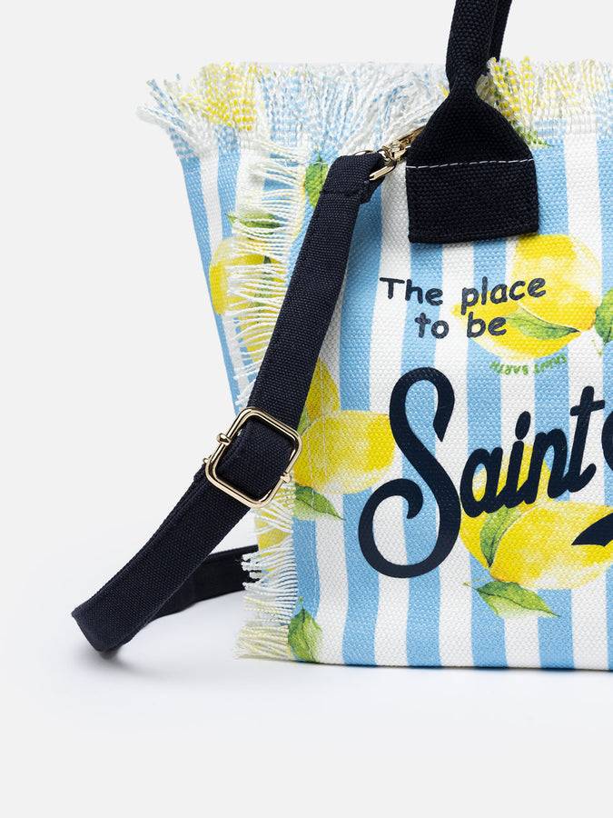Mc2 Saint Barth Borsa Colette In Tela Di Cotone Rigata