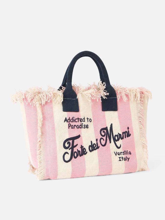 Mc2 Saint Barth Borsa Colette In Tela Di Cotone Rigata Forte Dei Marmi
