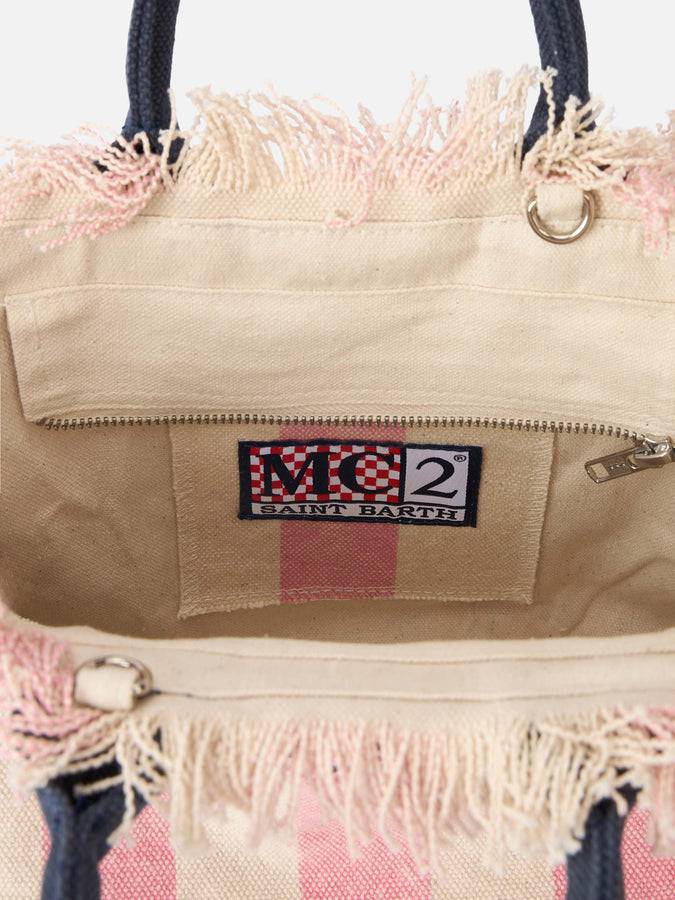 Mc2 Saint Barth Borsa Colette In Tela Di Cotone Rigata Portofino