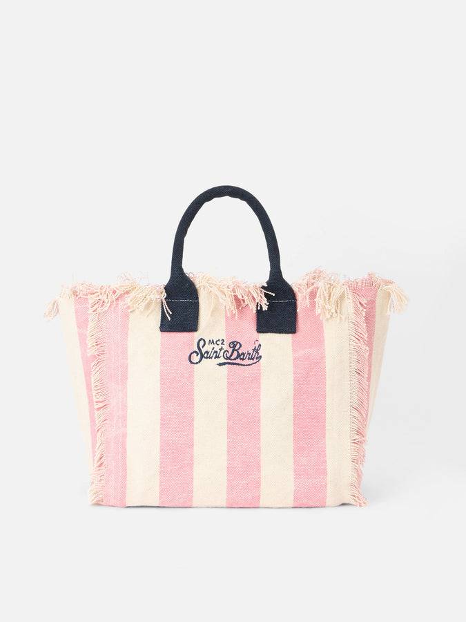 Mc2 Saint Barth Borsa Colette In Tela Di Cotone Rigata Portofino