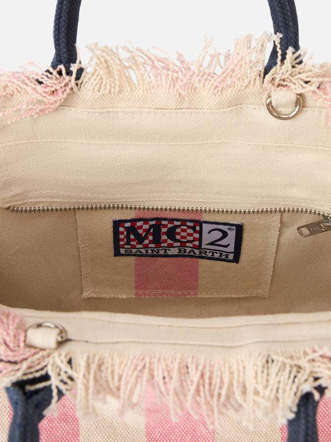 Mc2 Saint Barth Borsa Colette Mykonos In Tela Di Cotone A Righe