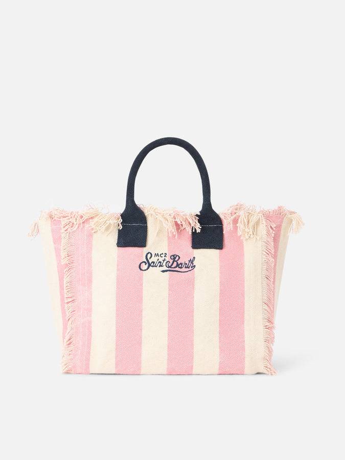 Mc2 Saint Barth Borsa Colette Mykonos In Tela Di Cotone A Righe