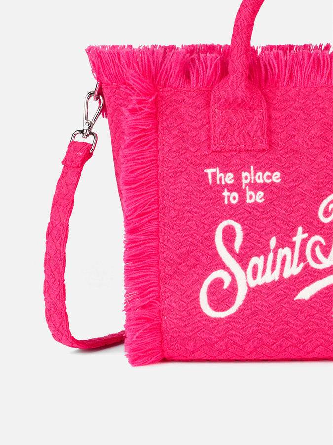 Mc2 Saint Barth Borsa Colette Sponge Fucsia In Spugna Goffrata