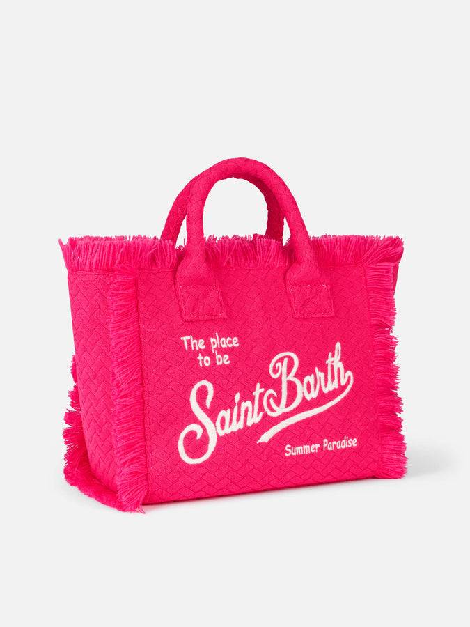 Mc2 Saint Barth Borsa Colette Sponge Fucsia In Spugna Goffrata