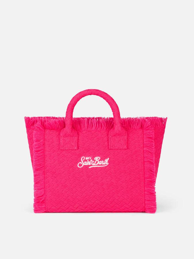 Mc2 Saint Barth Borsa Colette Sponge Fucsia In Spugna Goffrata