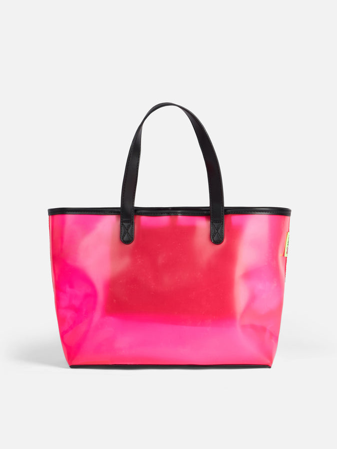 Mc2 Saint Barth Borsa Mare Rosa In Pvc Trasparente Con Stampa Summer Vibes