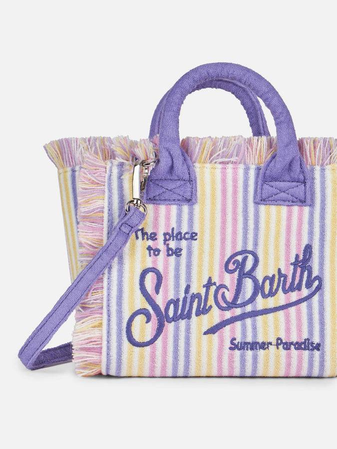 Mc2 Saint Barth Borsa Mini Vanity In Spugna Rigata Goffrata