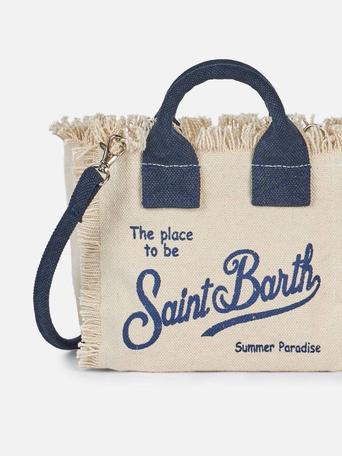 Mc2 Saint Barth Borsa Mini Vanity In Tela Di Cotone Naturale