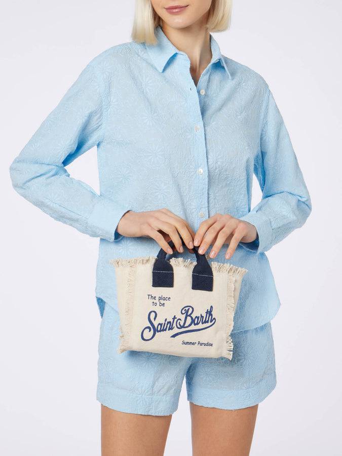 Mc2 Saint Barth Borsa Mini Vanity In Tela Di Cotone Naturale
