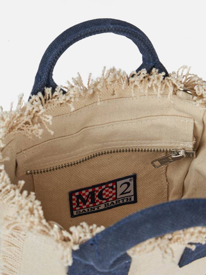 Mc2 Saint Barth Borsa Mini Vanity In Tela Di Cotone Naturale