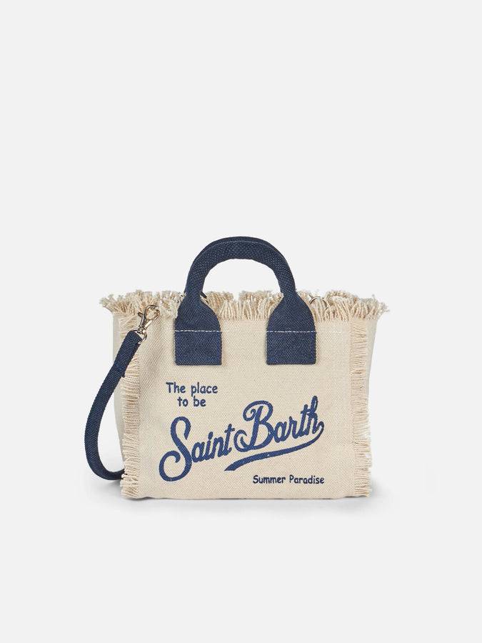Mc2 Saint Barth Borsa Mini Vanity in tela di cotone naturale